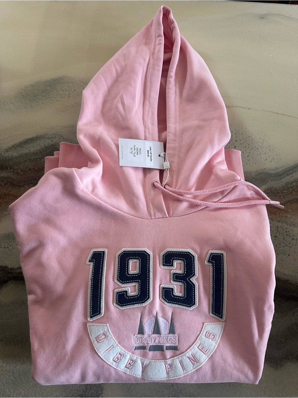 Digby Pines Pink Hoodie Sweatshirt with 1931 Appliqué